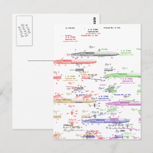 Füllfederpatent Postkarte (Vorne/Hinten)