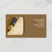 Füllhalter2 freelance-Visitenkarte Visitenkarte (Rückseite)