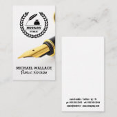 Füllhalter | Öffentliches Notar-Logo Visitenkarte (Vorne/Hinten)
