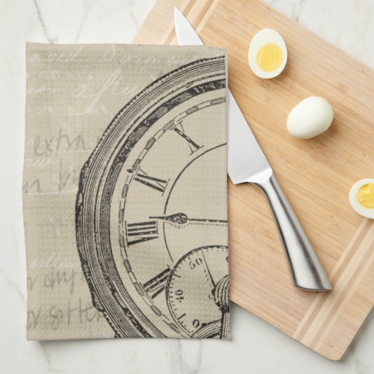 Füllhalter und Watchface mit Notizen Handtuch (Viertel Falte)