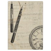 Füllhalter und Watchface mit Notizen Klemmbrett (Rückseite)