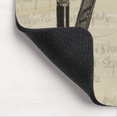 Füllhalter und Watchface mit Notizen Mousepad (Ecke)