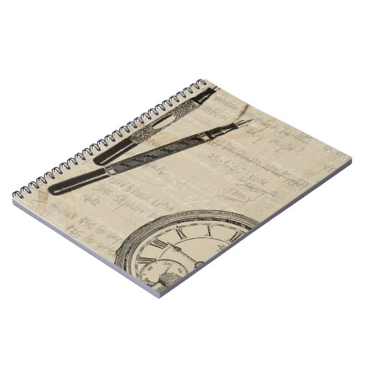 Füllhalter und Watchface mit Notizen Notizblock (Linke Seite)