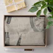 Füllhalter und Watchface mit Notizen Seidenpapier (Geschenk)