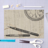 Füllhalter und Watchface mit Notizen Seidenpapier (Handwerk)