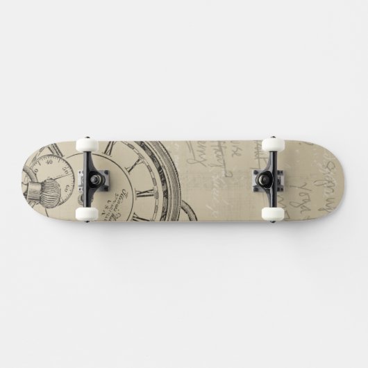 Füllhalter und Watchface mit Notizen Skateboard (Horizontal)