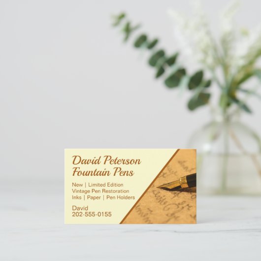 Füllhalter Visitenkarte (Stehend Vorderseite)