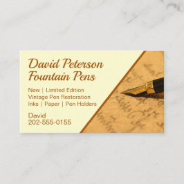 Füllhalter Visitenkarte