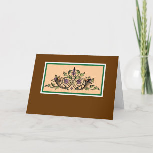 Füllhorn Vintage Thanksgiving Leere Kunst Karte