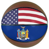 Fullsize Basketball mit Flag New York, USA (Vorderseite)