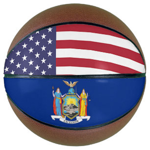 Fullsize Basketball mit Flag New York, USA