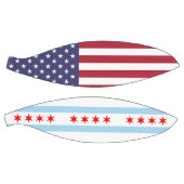 Fullsize Basketball mit Flagge von Chicago, USA (Panele)