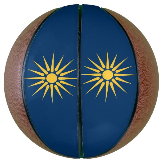 Fullsize Basketball with Flag of Macedonia (Vertikal)
