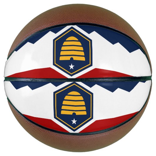Fullsize Basketball with Flag of Utah, USA (Vorderseite)