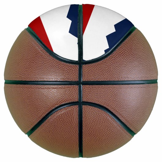 Fullsize Basketball with Flag of Utah, USA (Rechts)