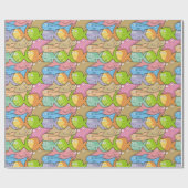 Füllt Cartoon Wrapping Paper Geschenkpapier (Flach)