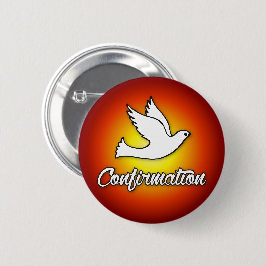 Fülltaste, Religious Dove on Red, Bestätigung Button (Vorne & Hinten)