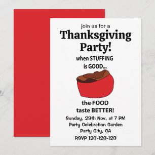 Füllung Essen Füllung Thanksgiving-Party Einladung