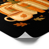 Fully Booked For Fall Books Pumpkin Autumn Thanksg Poster (Ecke)