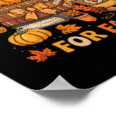 Fully Booked For Fall Books Pumpkin Autumn Thanksg Poster (Ecke)