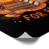 Fully Booked For Fall Books Pumpkin Autumn Thanksg Poster (Ecke)