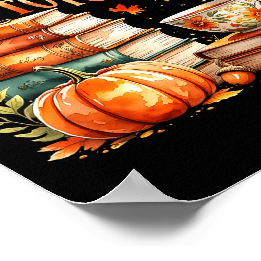 Fully Booked For Fall Cozy Autumn Reading Gift  Poster (Ecke)