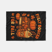Fully Booked For Fall Pumpkin Books Coffee Thanksg Fleecedecke (Vorderseite (Horizontal))