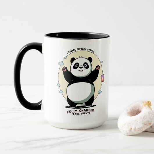 Fully Charged Rare Event – Social Battery Tasse (Mit Donut)