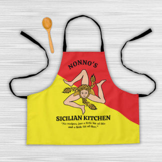 Fully Custom Wording Flag Sicily Sicilian Apron Schürze
