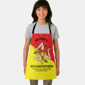 Fully Custom Wording Flag Sicily Sicilian Apron Schürze (Insitu)