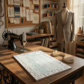 Fully Customizable Body Measurements Chart Notepad Notizblock