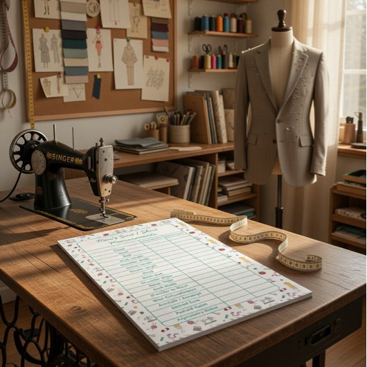 Fully Customizable Body Measurements Chart Notepad Notizblock