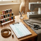 Fully Customizable Body Measurements Chart Notepad Post-it Klebezettel