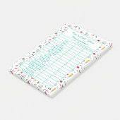 Fully Customizable Body Measurements Chart Notepad Post-it Klebezettel (angewinkelt)