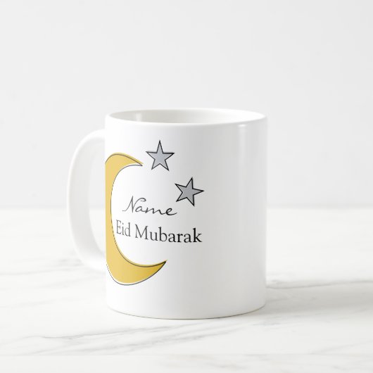 Fully Customizable Eid Mug -Eid Mubarak Coffee Cup Kaffeetasse (Vorderseite Links)