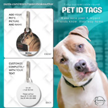 Fully Customizable Round Pet ID Tag