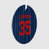 Fully Editable Colors Baseball Jersey Stripes Name Ornament (Vorderseite)