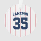 Fully Editable Colors Baseball Jersey Stripes Name Ornament (Vorderseite)
