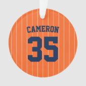 Fully Editable Colors Baseball Jersey Stripes Name Ornament (Vorderseite)