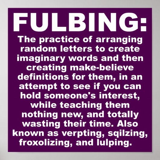 Fully Funny Poster Sign (Vorne)