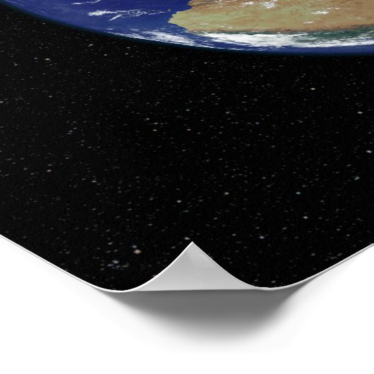 Fully lit Earth centered on Europe Poster (Ecke)