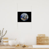 Fully lit Earth centered on Europe Poster (Küche)