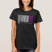 Fully Vaccinated Barcode Asexual Pride Flag Aesthe T-Shirt (Vorderseite)