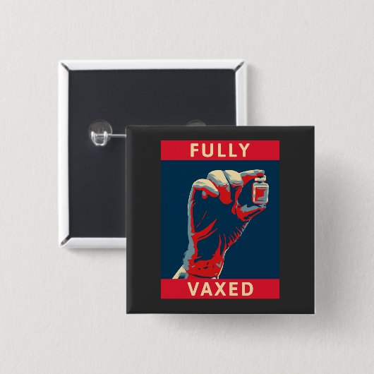 Fully Vaxed Button (Vorne & Hinten)