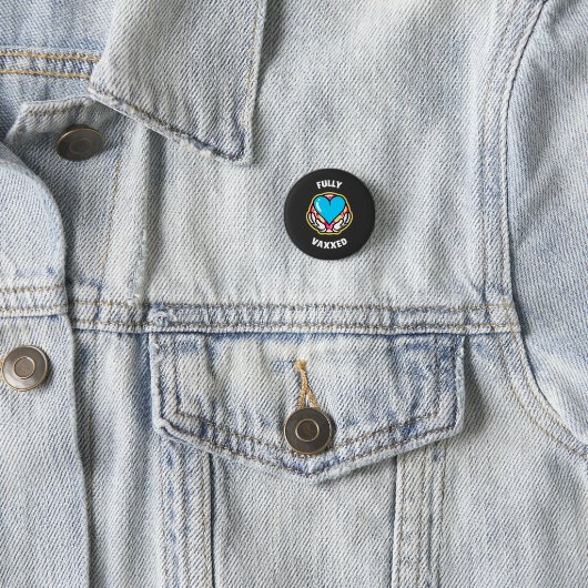 Fully Vaxed Button (Beispiel)