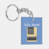 Fully Vaxxed Funny Geek Computer Joke Schlüsselanhänger (Vorderseite links)