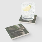 Fulton Five Charleston, SC. Marmorstein-Untersetze Steinuntersetzer (Seitenansicht)