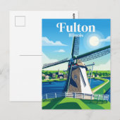 Fulton (Illinois) Postkarte (Vorne/Hinten)