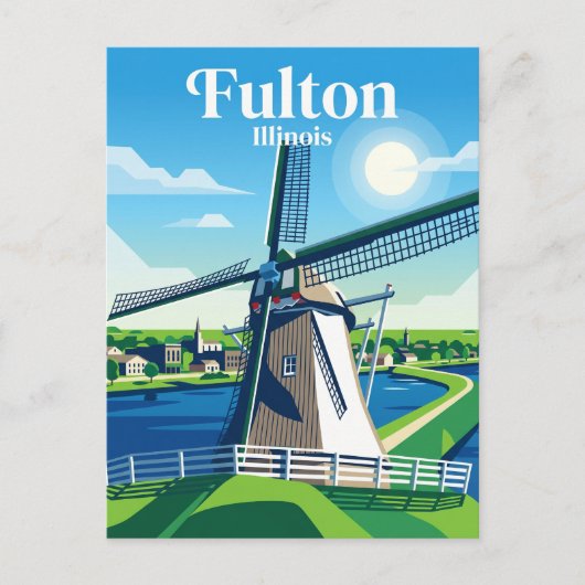 Fulton (Illinois) Postkarte (Vorderseite)