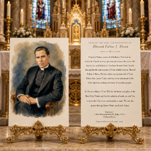 Fulton-Sheen-Seligerklärung-Gebet Karte